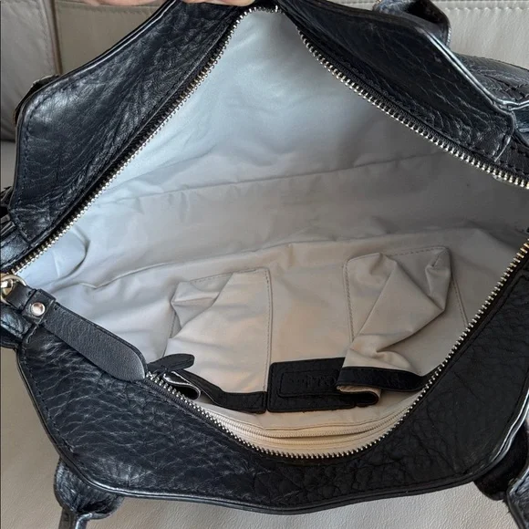Cole Haan Black Leather Shoulder Bag Handbag - Picture 7 of 8
